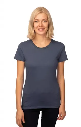 Royal Apparel - 5001ORGW-Pacific blue - Womens Short Sleeve Organic Fine Jersey Tee-Pacific blue