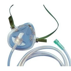 Medline - HUD1930 - Industries Medium Concentration Oxygen Mask, Elongated with Universal Tubing Connector