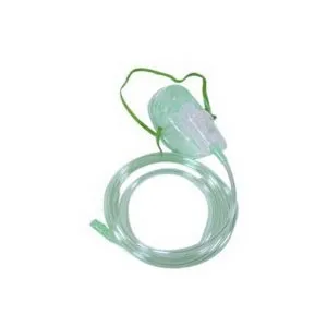 Medline - HUD1935 - Industries Nonrebreathing Oxygen Mask with Safety Vent and Universal Tubing Connector