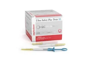 Septodont - From: 01N4400 To: 01N4471 - Ultra Safety Plus Twist XL Sterile Needles 30G Extra Short  Purple  100 box plus 1 syringe handle