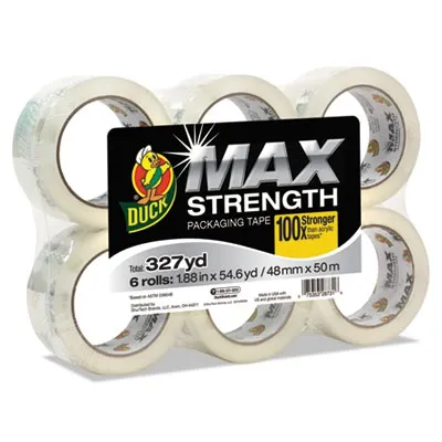 Shurtech - DUC241513 - Max Packaging Tape, 3" Core, 1.88" X 54.6 Yds, Crystal Clear, 6/Pack