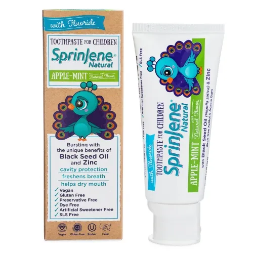 SprinJene - From: 363404000002 To: 363404000046 - Natural Kids Cavity Protection Toothpaste, Apple Mint