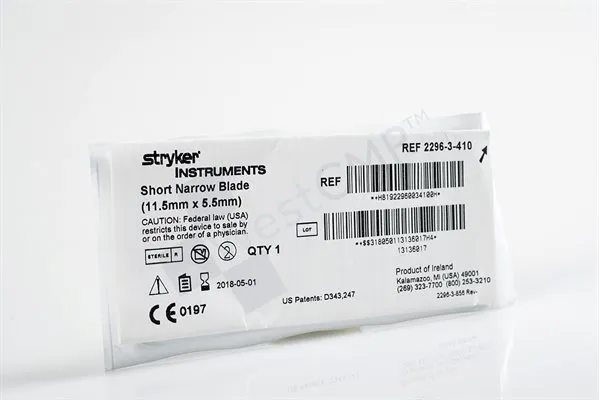 Stryker - 2296-3-410 - STRYKER SHORT NARROW BLADE (11.5MM X 5.5MM)