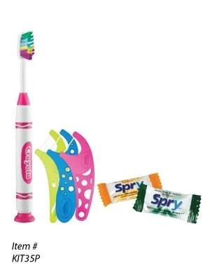 Sunstar Americas - KIT35P - Kids Crayola Marker Patient Pack Includes: 144 GUM Crayola Marker Kids Toothbrushes, 144 Crayola Flosser 3-Packs, 288 of Xylitol Gum