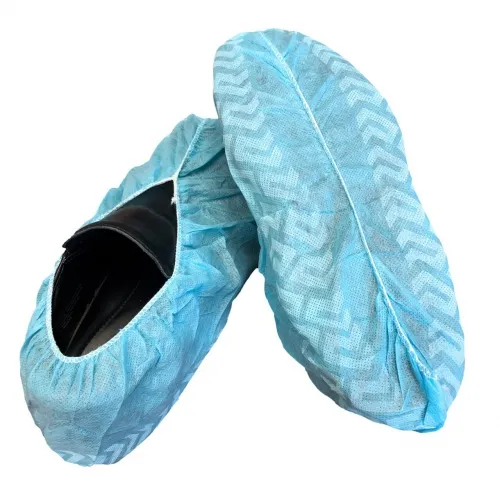 Supreme Medical - 350-10 - Shoe Covers Non-skid X-large Blue Non-sterile