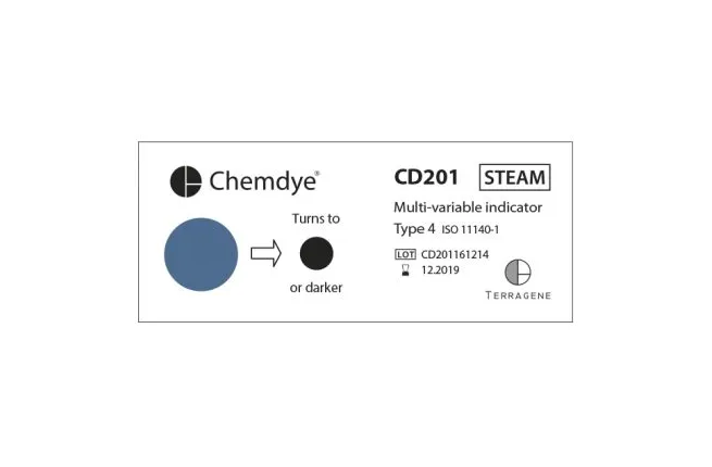Terragene - CD42 - Hydrogen Peroxide Type 1 Chemical Indicator (Strip), 500/bg