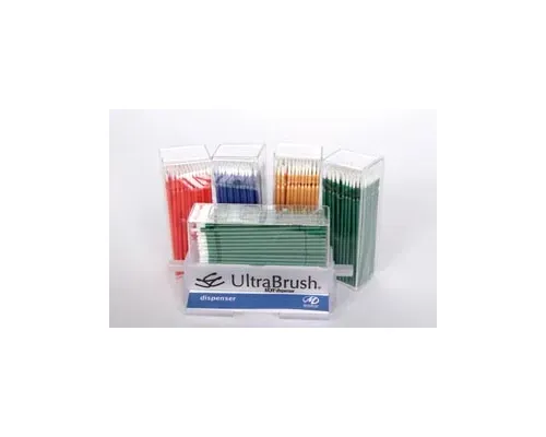 Microbrush - U2R200 - Bristle Brush Applicators 2.0  Refill, Regular Size, Yellow/ Green, 2 Cartridges of 100 Applicators (1 ea color), 200/pk