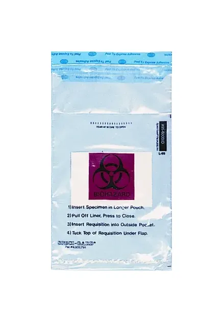 Minigrip - Speci-Gard - UF95-BDES - Specimen Transport Bag With Document Pouch And Absorbent Pad Speci-gard 6 X 10 Inch Adhesive Closure Biohazard Symbol / Storage Instructions / Instructions For Use Nonsterile