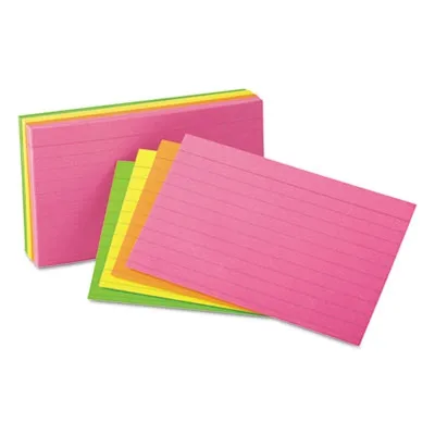 Universal - From: UNV47217 To: UNV47257 - Ruled Neon Glow Index Cards