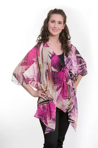 Wrapped in Love - WILLPT101 - Wide Sleeve Port Accessible Lightweight Kimono