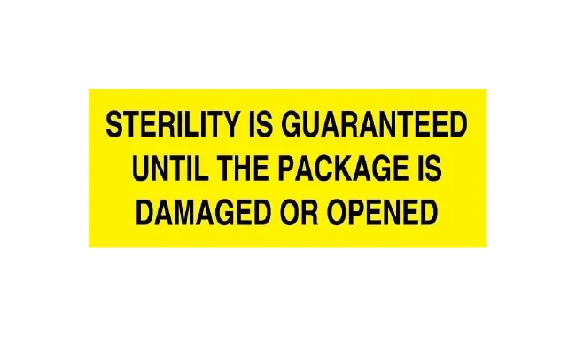 Medline - YL5926K - Pre-printed Label Advisory Label Sterility Is Guaranteed Sterilization Label