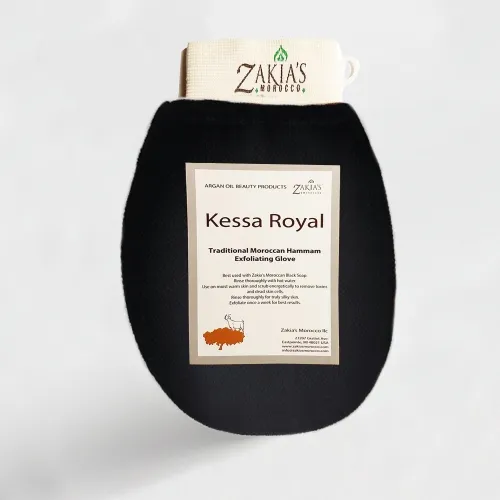 Zakias Morocco - From: KESSA_04_B2 To: KESSA_04_B4 - The Original Kessa Hammam Scrubbing Glove Black